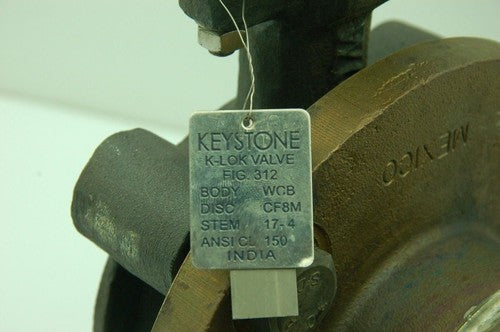 Keystone K Lock Butterfly Valve Fig.312 W/ 2 Nibco 3" Female Solder Cup Flanges