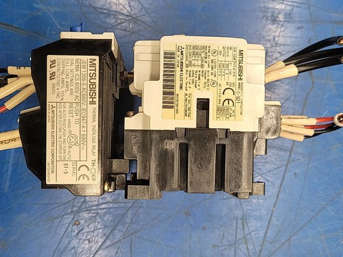 Mitsubishi TH-N20KP Contactor w/ S-N11 Thermal Overload Relay SQ250503F Caps