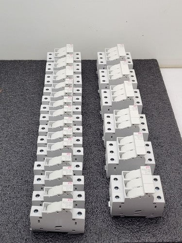 Lot of 20  ETI Fuse Holder EFD 10 1p 10 x 38 002540001 DIN Rail 3, 2 and 1 Unit