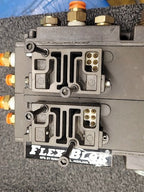 Numatics FlexiBlok Pneumatic 4 Valve Air Solenoid Manifold Block Assembly
