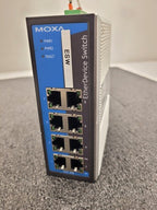 MOXA 8-port Industrial Ethernet Switch EtherDevice EDS-308-T 12-48 VDC Input DIN