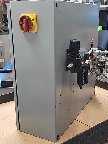 Hoffman Control Cabinet IDEC FA-3S PLC Numatics 3 Solenoid Valve ABB Contactors