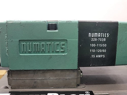 Numatics 228-703B Solenoid 2 Valve Manifold Pneumatic Air Control 120VAC