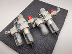 Lot of 2x SMC Filter Regulator Shutoff Vent Valve VHS30-03 AW40-03DG-A AL40-03-A