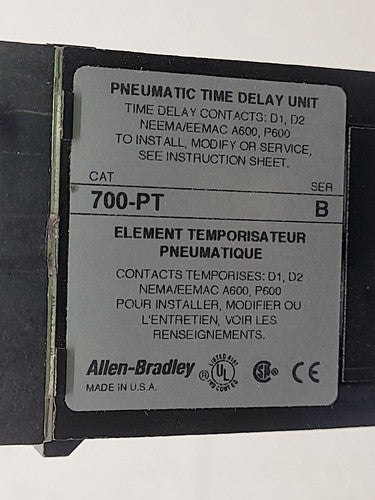 Allen Bradley Bulletin 700 AC Relay Lot PKB40 Pneumatic Time Delay Jumper Kits