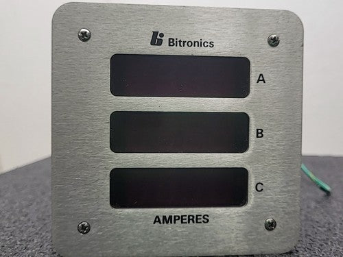 Bitronics ATAIE1 3 Phase Digital Ammeter Current Meter ABC Panel Mount