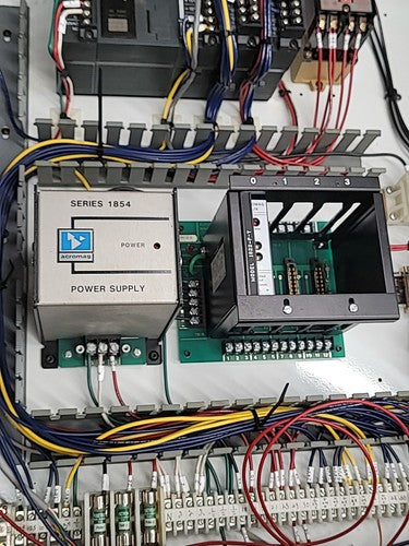 Hoffman Control Cabinet IDEC FA-3S PLC Numatics 3 Solenoid Valve ABB Contactors