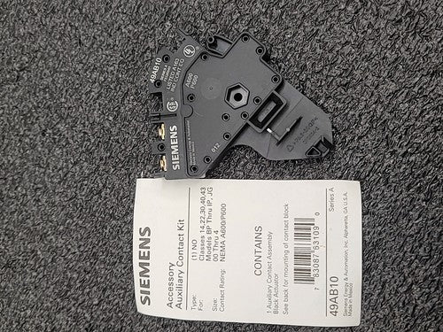 Siemens Auxiliary Contact Kit 49AB01 49AB10 49AB11 NO NC Actuator Block Set