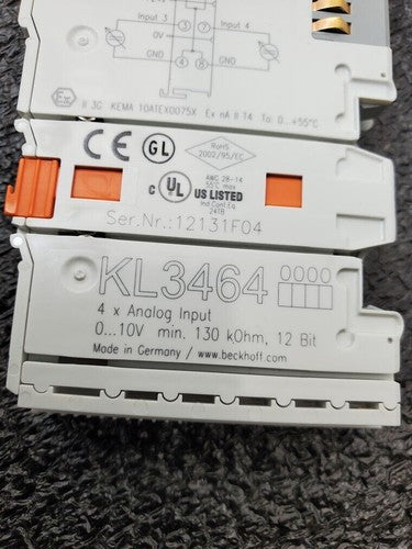 Beckhoff KL3464 4x Analog Input Terminal Module 0-10 V  KL 3464