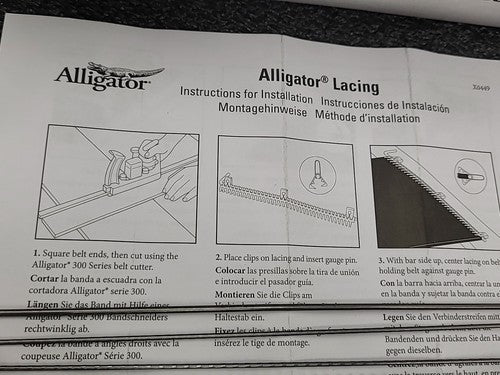 Flexco Alligator Steel Belt Lacing 3/32" - 9/64" Fastener Set Kit 7-12 Set of 3