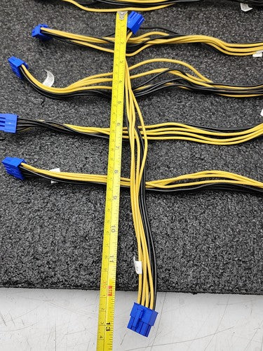 Supermicro CBL-PWEX-1028 Power Extension Cable 30cm Lot of 6 Blue Connectors
