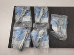 Lot of 5 Flat Silver Cable RJ45 to RJ45 Straight Pinned for Data Systems