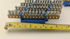Lot of 2 DIN Rail Mount Brass Ground Grounding Strip 15x 4AWG Copper Wire