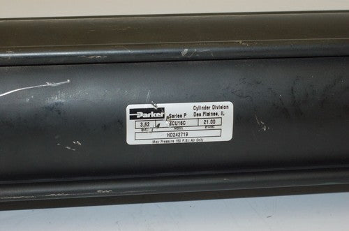 Parker HD242719 UCU16C Series P Pneumatic Cylinder 3.62" Bore 21" Stroke 150 PSI