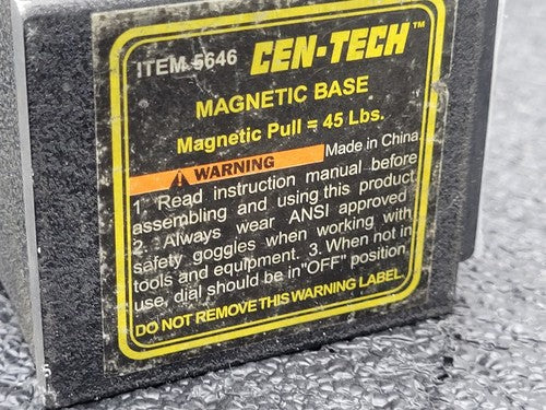 13x CEN-TECH 5646 Magnetic Base Multi Position Magnet On/Off Micrometer Holder