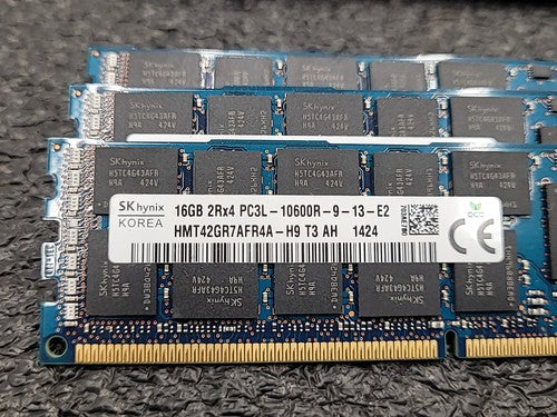 Lot of 66 16GB Samsung SK Hynix Server RAM Mixed DDR3 ECC Registered Memory