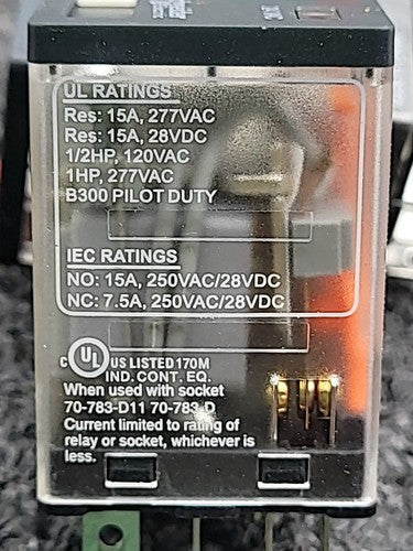 2x Schneider Electric Magnecraft 783XCXM4L-24A Relay 24 VAC General Purpose