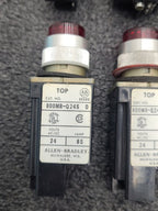 Allen Bradley 800MR-Q24S Series D Pilot Light Indicator Lamp Lot Mixed Colors