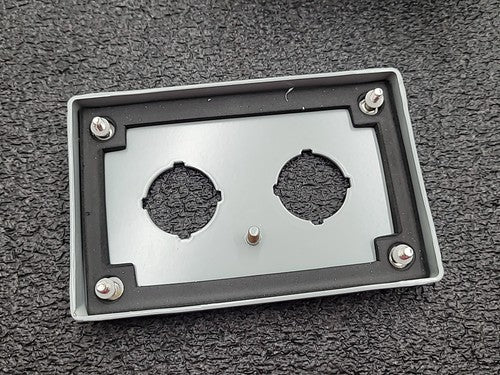 Hoffman E-E-2PBA Pushbutton Enclosure 2 Hole Steel NEMA Type 12 13 Gray Box