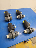 Lot of 4x Gemu Typ 410 Pneumatic Butterfly Valve DN 25 PN Air Open Spring Close