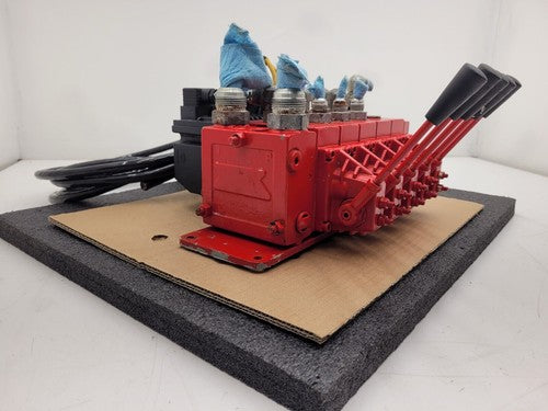 Norcan Proportional 5x Valve Block with 4x Solenoid Controls Manual Lever