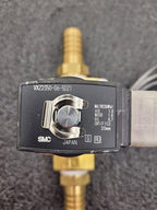 SMC 1" Solenoid VXZ2350-06-5DZ1 Air Water Oil Valve 24VDC 3/4" Hose Barb 145 PSI