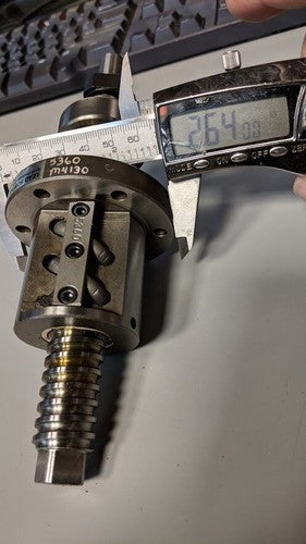 LSI Linear Ball Screw, 190mm L, 55mm Travel, 5mm Lead, 67mm Center Nut Mod: 5360