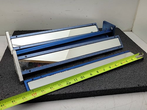 16"x1.75" Blue Anodized Aluminum Light Curtain 90 degree Mirror set of 3 Frames