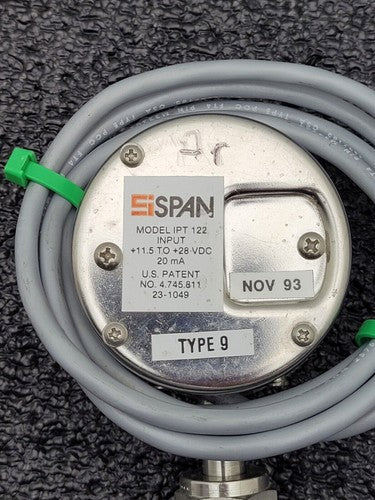 Lot of 2x Millipore & Span Pressure Gauge Type 9 IPT 122 11.5-28VDC 20mA