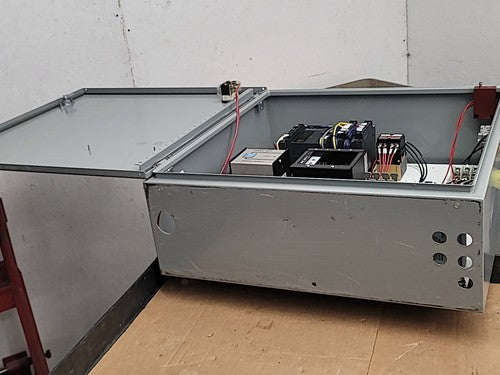 Hoffman Control Cabinet IDEC FA-3S PLC Numatics 3 Solenoid Valve ABB Contactors