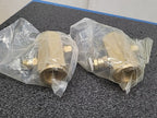 Pneu-Trol Deltrol F-35B Brass Flow Control Needle Valve Fluid Regulator Lot of 2