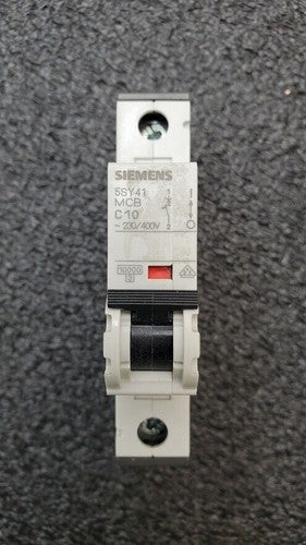 SIEMENS 5SY41 MCB C10 Single Pole CIRCUIT BREAKER / 5SY4110-7 / ~230-400V / 5A