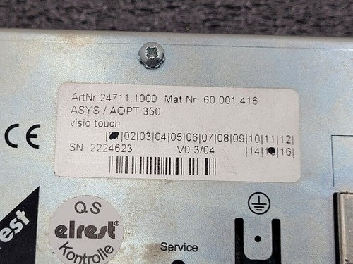 Elrest 24711.1000 ASYS AOPT 350  Operator Panel Interface T154806 HMI USB Enet B