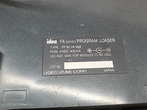 IDEC FA Series PF3S-HL161E PLC Handheld Programming Terminal Loader 9VDC