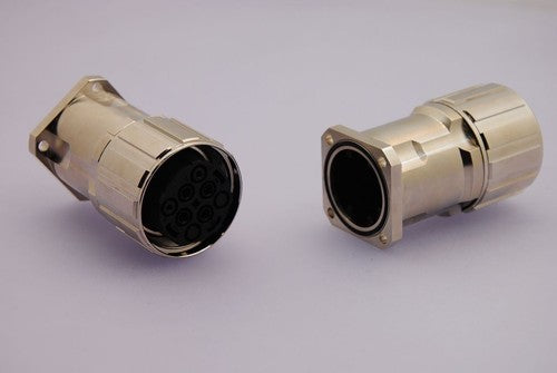 RDE SM-5ES1N8AY000 M40 x 1.5 6-Pos Power Panel Mount Connectors - Lot of 2