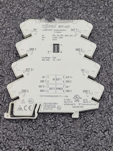 Wago 857-423 Jumpflex Isolating Amplifier Signal Conditioner Signal Splitter