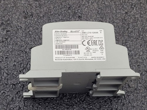 Allen-Bradley 2080-LC10-12AWA Micro810 12 l/O Smart Relay Controller PLC