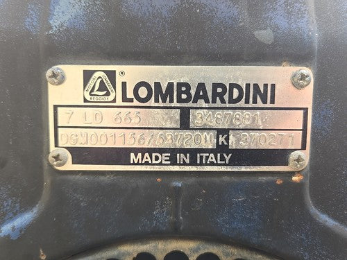 Lombardini 7 LD 665 Diesel Engine Industrial Motor Italy w/ Isuzu Fuel Tank