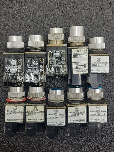 Allen Bradley 800MR-A9 800M-XAS Push Button Switches Contact Blocks Lot of 10