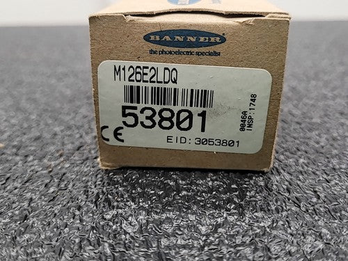 Banner M126E2LDQ 53801 Laser Sensor Class 2 Emitter Photoelectric Barrel
