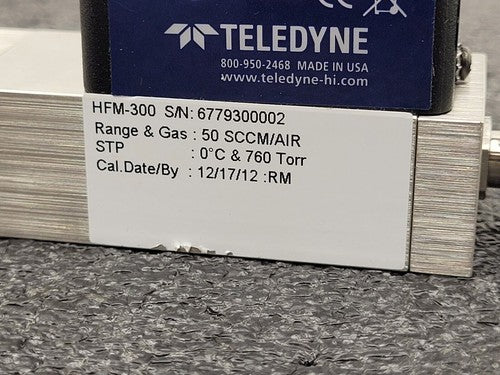 Teledyne HFM-300 Mass Flow Meter Controller 50 SCCM/AIR Working Pull