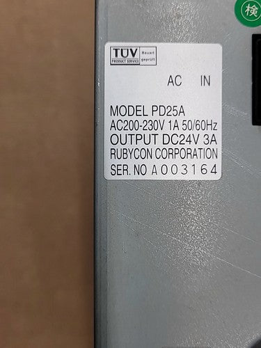 Rubycon PD25A Power Supply AC 200-230V DC 24V 3A Industrial PSU