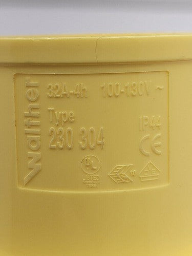 Walther Type 330 304 External Cable Gland Female + Male 230 304 32A-4h 100-130V