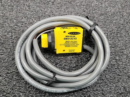 Banner SM312CV2 Mini-Beam Photoelectric Sensor Convergent Red Light Beam 26159