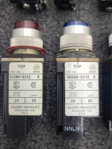Allen Bradley 800MR-Q24S Series D Pilot Light Indicator Lamp Lot Mixed Colors