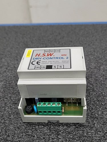 H.S.W. HWS DRY CONTROL 2 Module Input 24V AC/DC Output 5A 220VAC / 30VDC snc