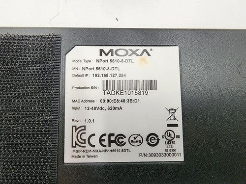 Moxa NPort 5610-8-DTL V1.0.1 Serial Device Server MSIP-REM-MXA-NPort5610-8DTL