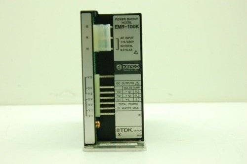 TDK Kepco EMR-100K Power Supply 115/230V 50/60Hz 0.7/0.4A -12VDC, 12VDC, 5VDC