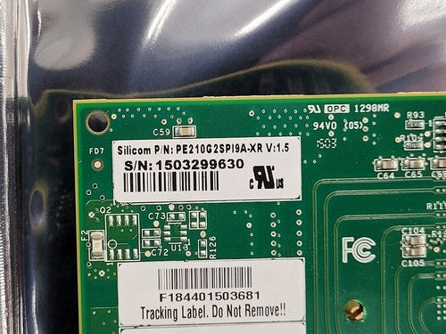 Silicom PE210G2SPI9-XR Dual Port 10Gigabit Ethernet PCIE Server Adapter Ver 1.5