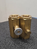 Pneu-Trol Deltrol F-35B Brass Flow Control Needle Valve Fluid Regulator Lot of 2